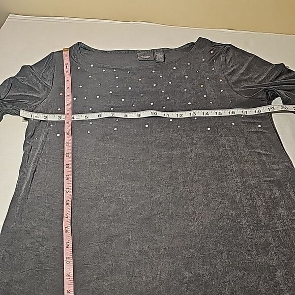 Travelers by Chicos size 1 pullover asymmetrical top - Picture 7 of 9